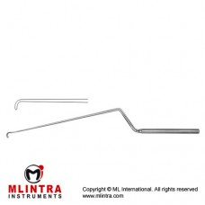 Landolt Micro Hook Bayonet Shaped - Blunt - Malleable Stainless Steel, 26 cm - 10 1/4"